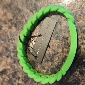 NWT Marc By Marc Jacobs Green Braided Rubber Bracelet